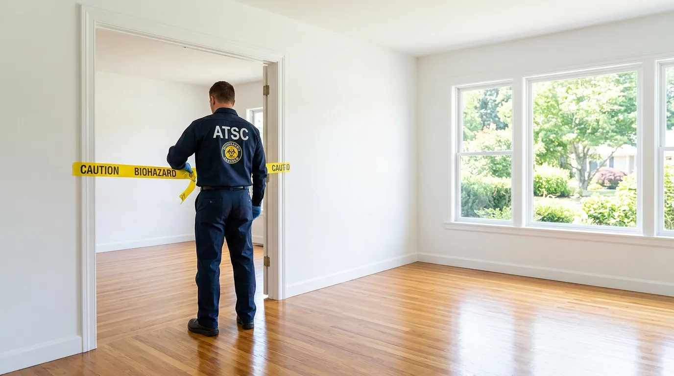 Certified biohazard cleanup crew performing Decomposition Cleanup in Elkins Park